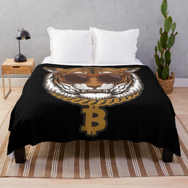 Item preview, Funny Gangster Tiger with Bitcoin Gold Chain in Sunglasses designed and sold by SoloTravelerSt.