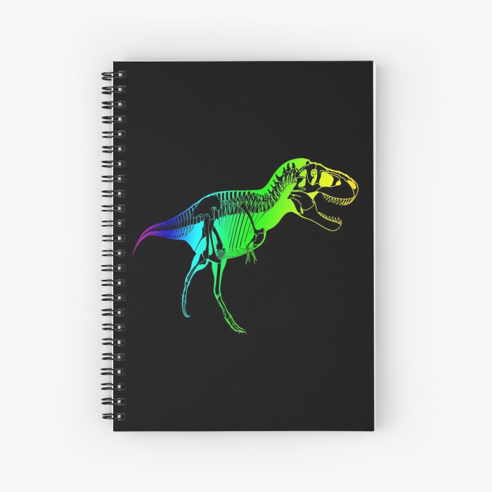 Tyrannosaurus Rex T Rex Rainbow Dinosaur X Ray Spiral Notebook For Sale By Phutball Redbubble 6074