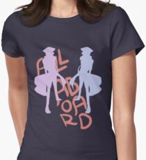 ALL ABORD THE DISCO TRAIN Women's Fitted T-Shirt