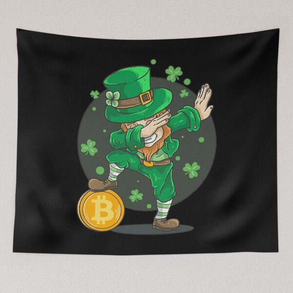Item preview, St Patrick's Day Bitcoin Leprechaun - Funny Bitcoin Meme designed and sold by SoloTravelerSt.