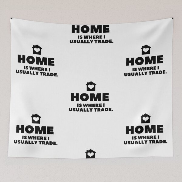 Item preview, Home is where I usually trade (white) designed and sold by TraderShirts.