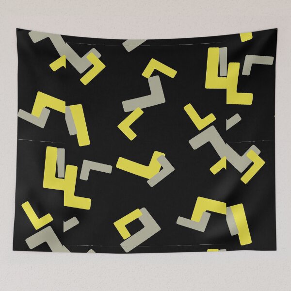 Item preview, Patterns Galore Yellow Gray designed and sold by kyds.