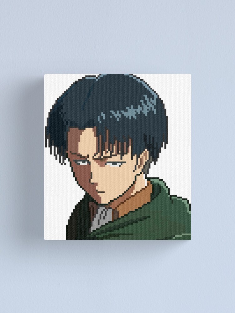 "Levi Ackerman Pixel art" Canvas Print for Sale by msdesignart Redbubble