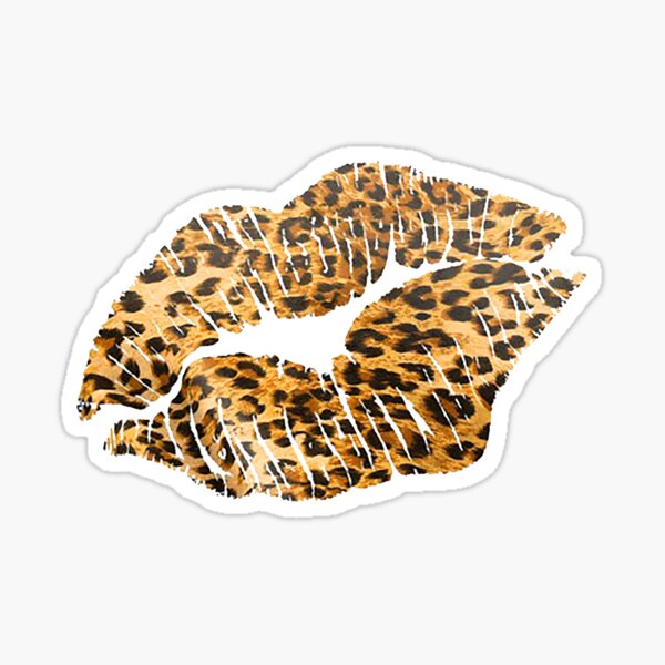 Kiss Leopard Lips Bad and Boujee LV Lips Print Leopard Lips