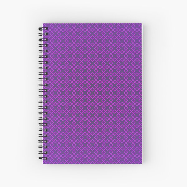 Purple interlaced squares pattern Spiral Notebook