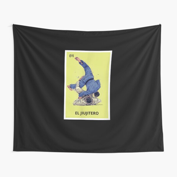 Tarjeta de Lotería Mexicana El Jiujitero Jiujitsu Tela decorativa