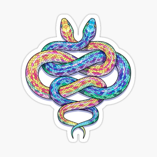 rainbow snakes Sticker