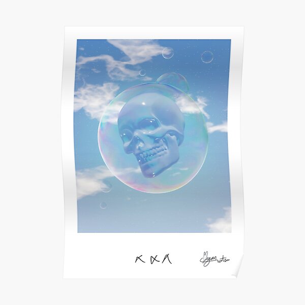 Bubble Skull Poster