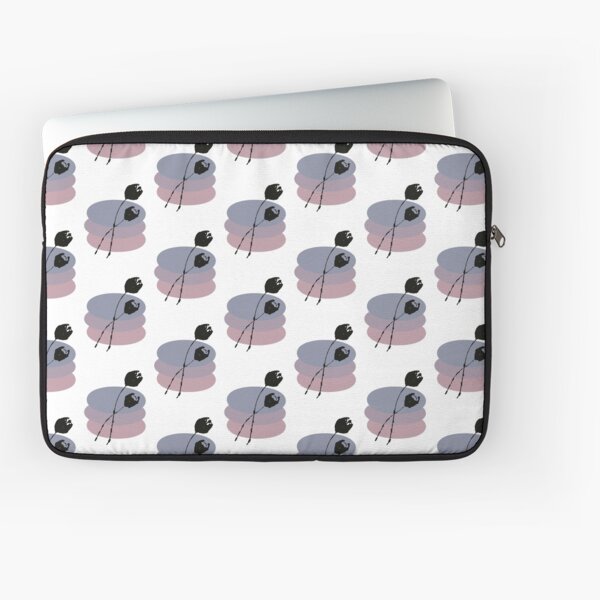 Pastel and Black Ink Tulip Laptop Sleeve