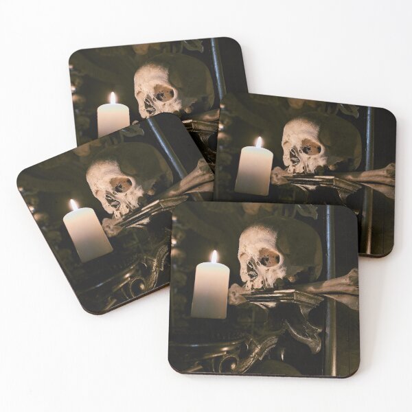 Item preview, Sedlec Ossuary Candle Photo Art, Skull Bone Church designed and sold by Sedlec Ossuary Project.