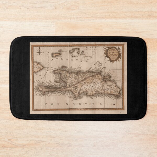 Item preview, Haiti Old Antique Map - French And Spanish designed and sold by makeitadmirable.