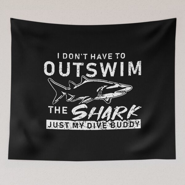 Item preview, Scuba Diving  meet shark quote designed and sold by sayotayo93.
