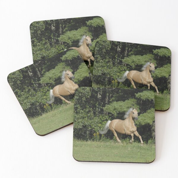 Item preview, palomino saddlebred galloping designed and sold by Dusty Perin.