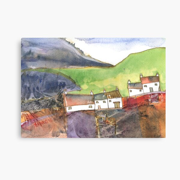 White Cottages 4, Scotland - 2013 Canvas Print
