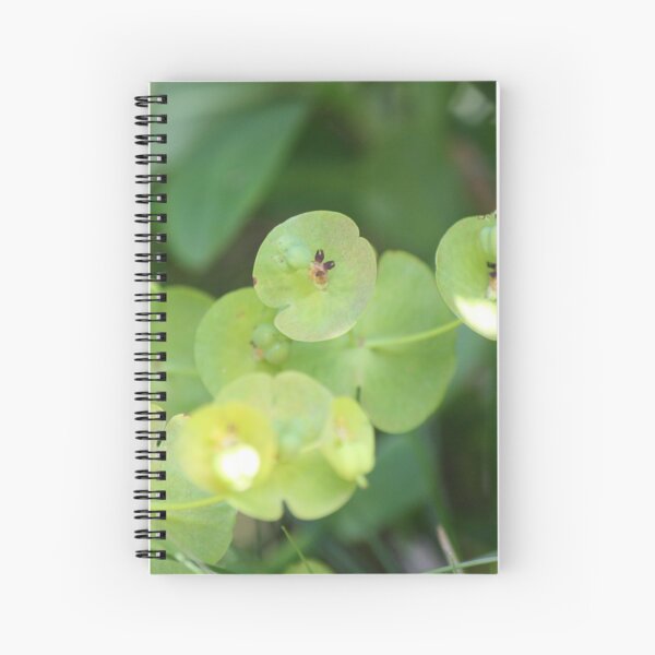 Green floral photo Spiral Notebook