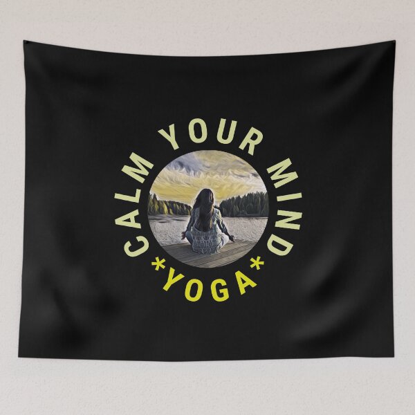 Item preview, Yoga, Calm Your Mind.  Yoga Meditation Slogan designed and sold by doctors-apparel.