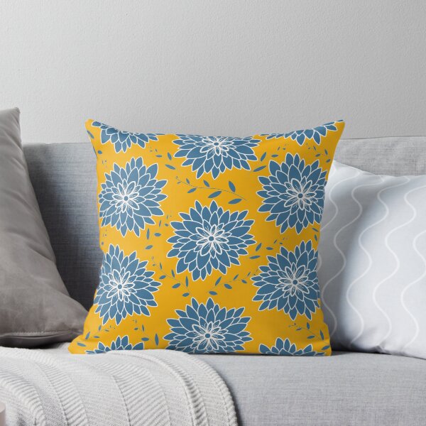 Item preview, Blue floral pattern designed and sold by DomaDoma.