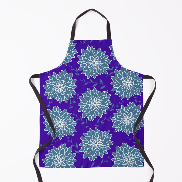 Item preview, Blue floral pattern designed and sold by DomaDoma.