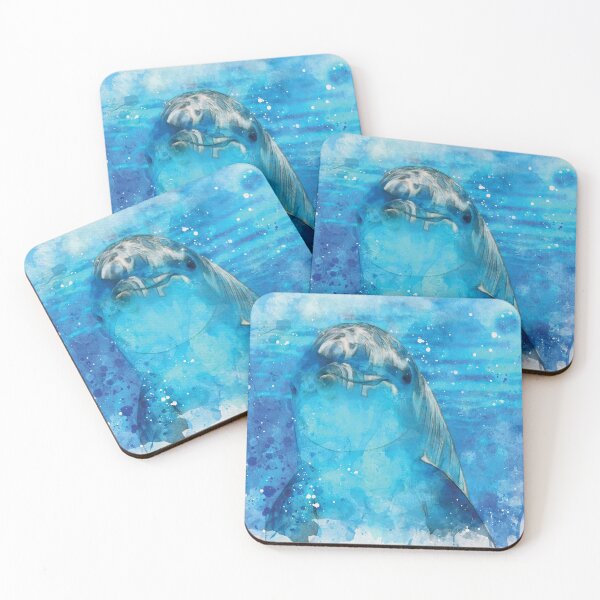 Item preview, A Dolphin portrait digital watercolour effect designed and sold by Gerald Waters.