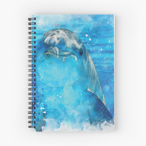 Item preview, A Dolphin portrait digital watercolour effect designed and sold by Gerald Waters.