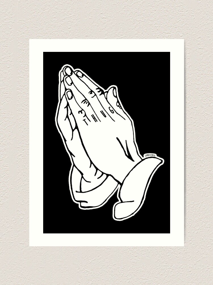 Praying Hands Alternative Thug Finger Tattoo