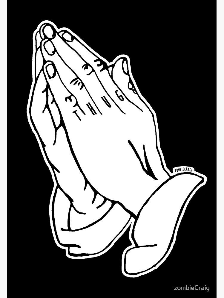 Praying Hands Alternative Thug Finger Tattoo