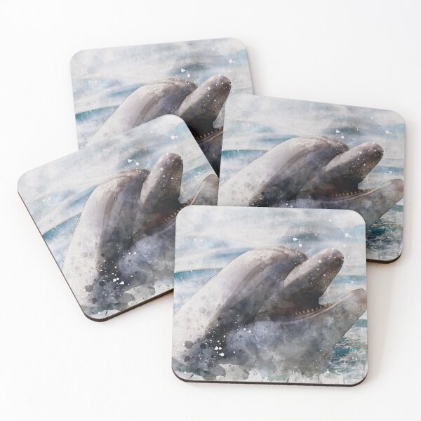 Item preview, Dolphin portrait digital watercolour effect designed and sold by Gerald Waters.