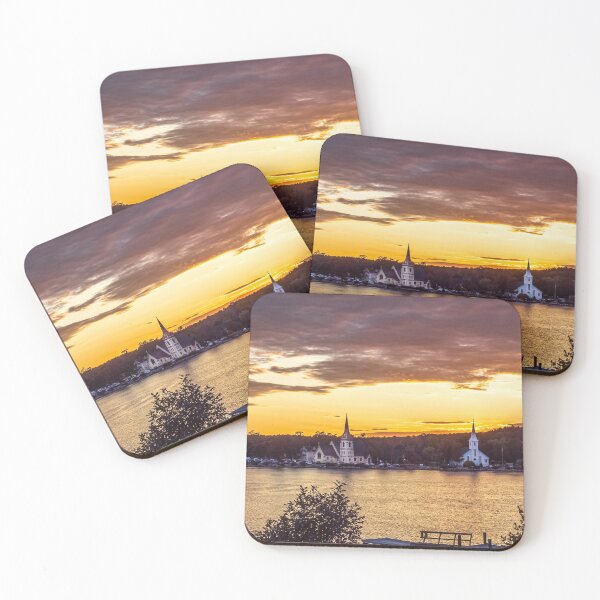 Item preview, Three Churches, Mahone Bay, Nova Scotia, Canada designed and sold by MLP Fine Art.