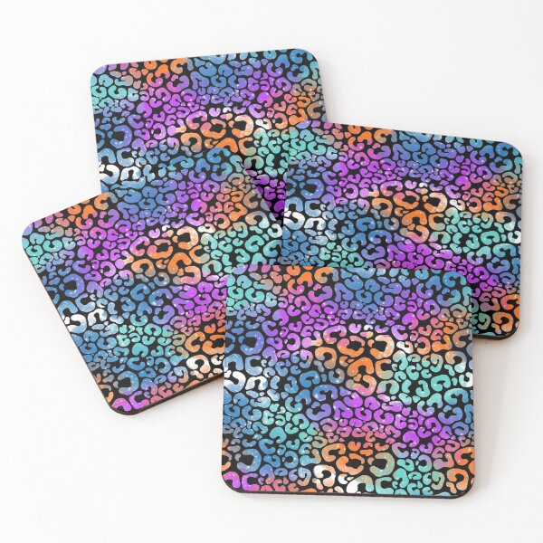 Item preview, Leopard print, cheetah print in multicoloured galaxy designed and sold by MiniMoonArts.