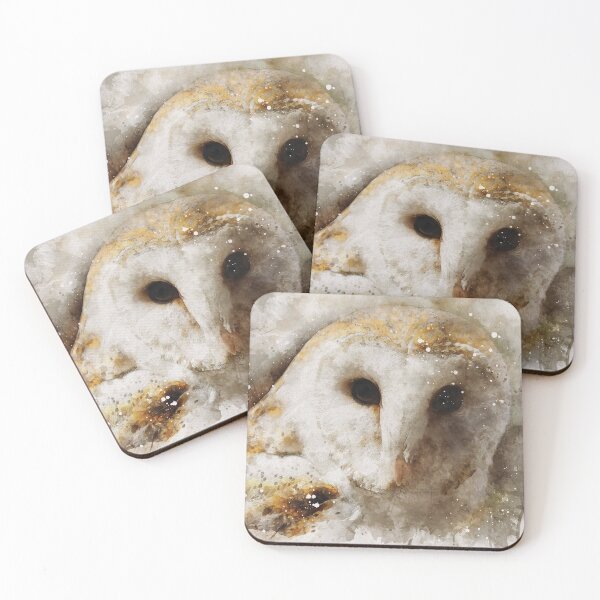 Item preview, An owl watercolour digital portrait designed and sold by Gerald Waters.
