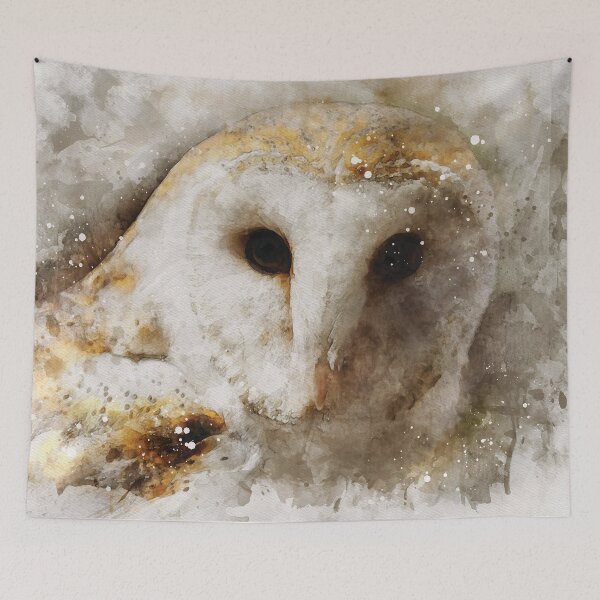 Item preview, An owl watercolour digital portrait designed and sold by Gerald Waters.