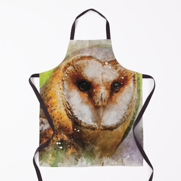 Item preview, A Barn owl watercolour digital portrait designed and sold by Gerald Waters.