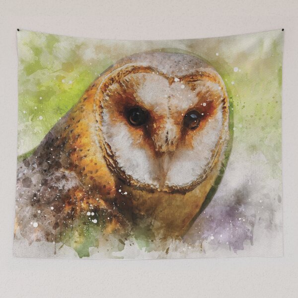 Item preview, A Barn owl watercolour digital portrait designed and sold by Gerald Waters.