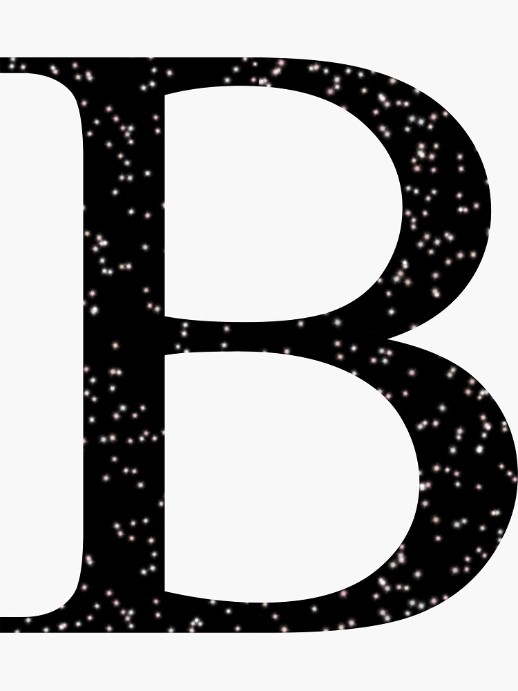 "Black Glitter Letter B" Sticker For Sale By Muffinstandd | Redbubble