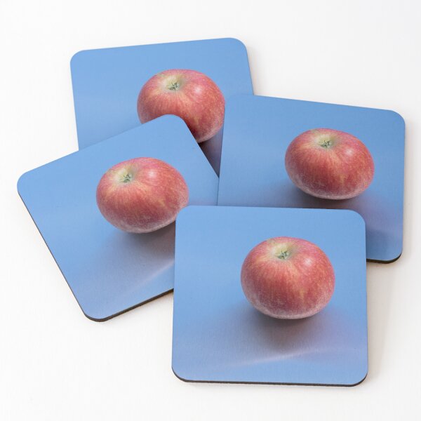 Item preview, Red apple and reflection of the blue sky on stainless steel 1 designed and sold by Adriana Mueller.
