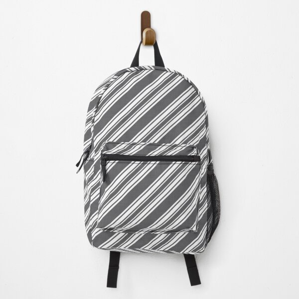 Item preview, Diagonal Candy Stripes in Dark Grey designed and sold by House of Haha.