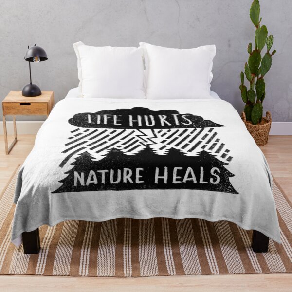 Item preview, Life Hurts Nature Heals Quote designed and sold by HalpinDesign.