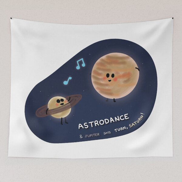 Aperçu de l'œuvre Astrodance avec Jupiter & Saturne ... "tourne Saturne" créée et vendue par lilibou.