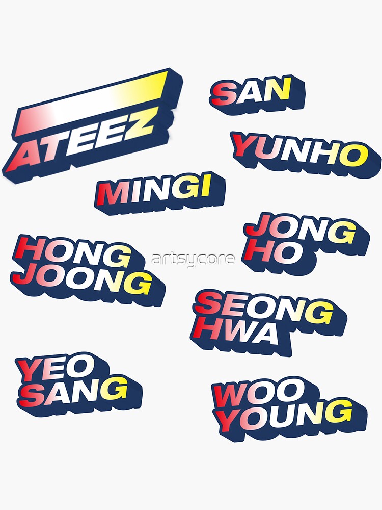 KPOP ATEEZ Poster Sticker Aesthetic Decor Poster Home Room Painting Wall  Stickers Hongjoong Seonghwa Yunho Fans Collection