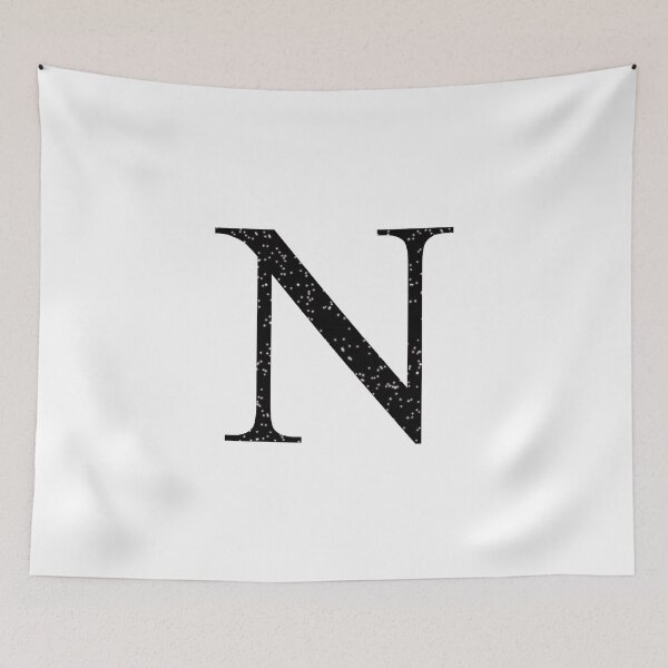 Item preview, Black Glitter Letter N designed and sold by muffinstandd.