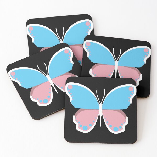 Item preview, Transgender Butterfly Discreet Pride Pin, Transgender variant, lgbtq gay pride discreet butterfly sticker designed and sold by ThirTee.