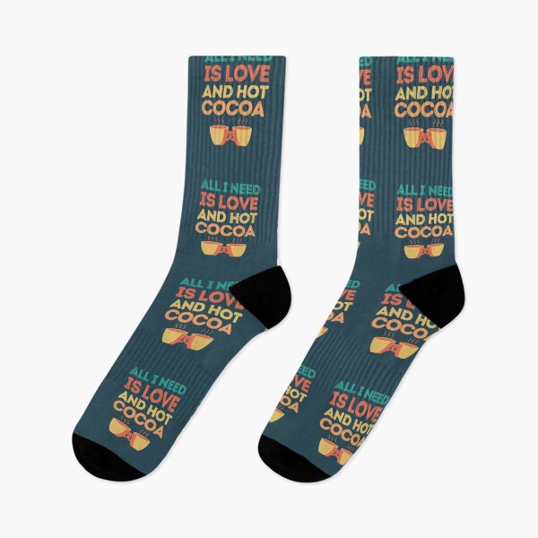 Item preview, All I Need Is Love And Hot Cocoa - Typography designed and sold by RetComly.