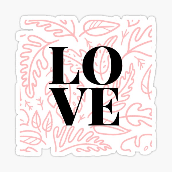 "Pink Love Logo" Sticker for Sale by shanjadewal Redbubble