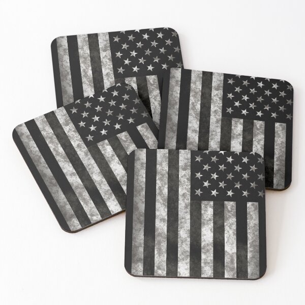 Item preview, Greyscale Distressed Flag designed and sold by hk2001.