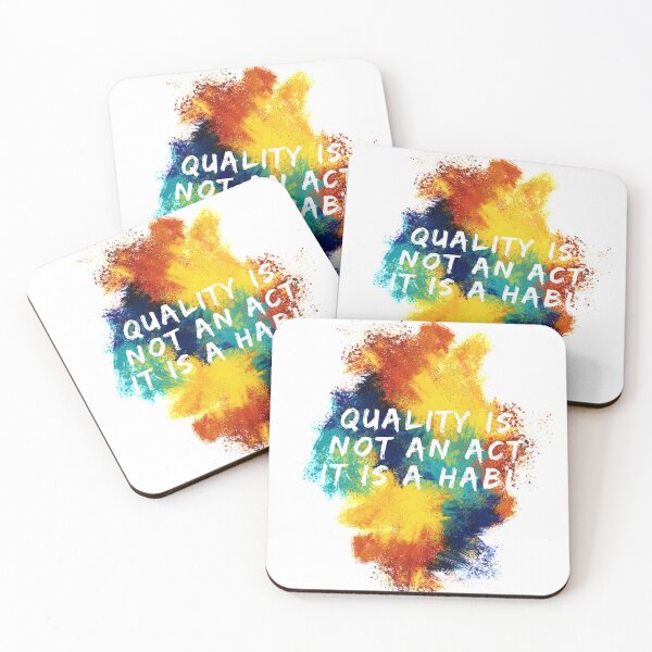 Item preview, Quality is not an act it is a habit designed and sold by Motivational-m.