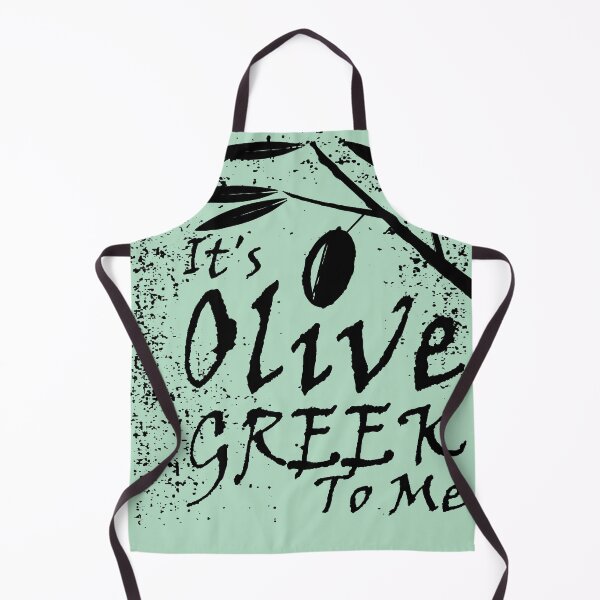 Item preview, It's All Greek To Me Olive Pun Linocut Stamp designed and sold by Punderstandable.