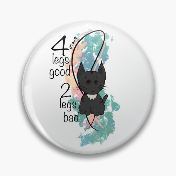 Item preview, Four Legs Good two legs bad Sticker designed and sold by emm-j.