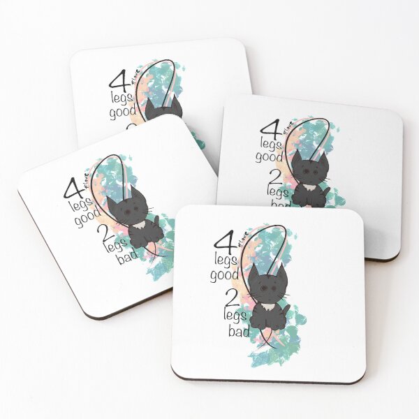 Item preview, Four Legs Good two legs bad Sticker designed and sold by emm-j.