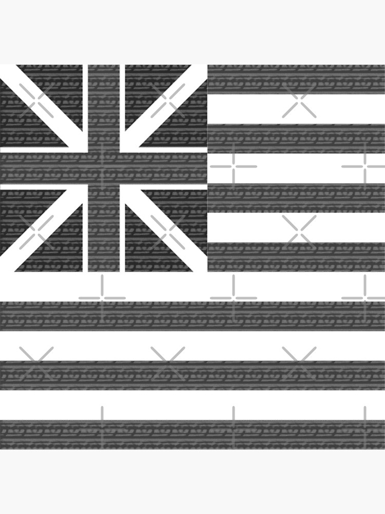 "Black and White Textured Grand Union Flag Reinvented 04 (Original