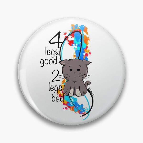 Item preview, Four Legs Good two legs bad Sticker designed and sold by emm-j.
